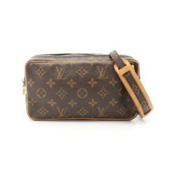 Louis Vuitton Marly Bandouliere Monogram Shoulder Bag Leather Brown - Picture 1 of 8